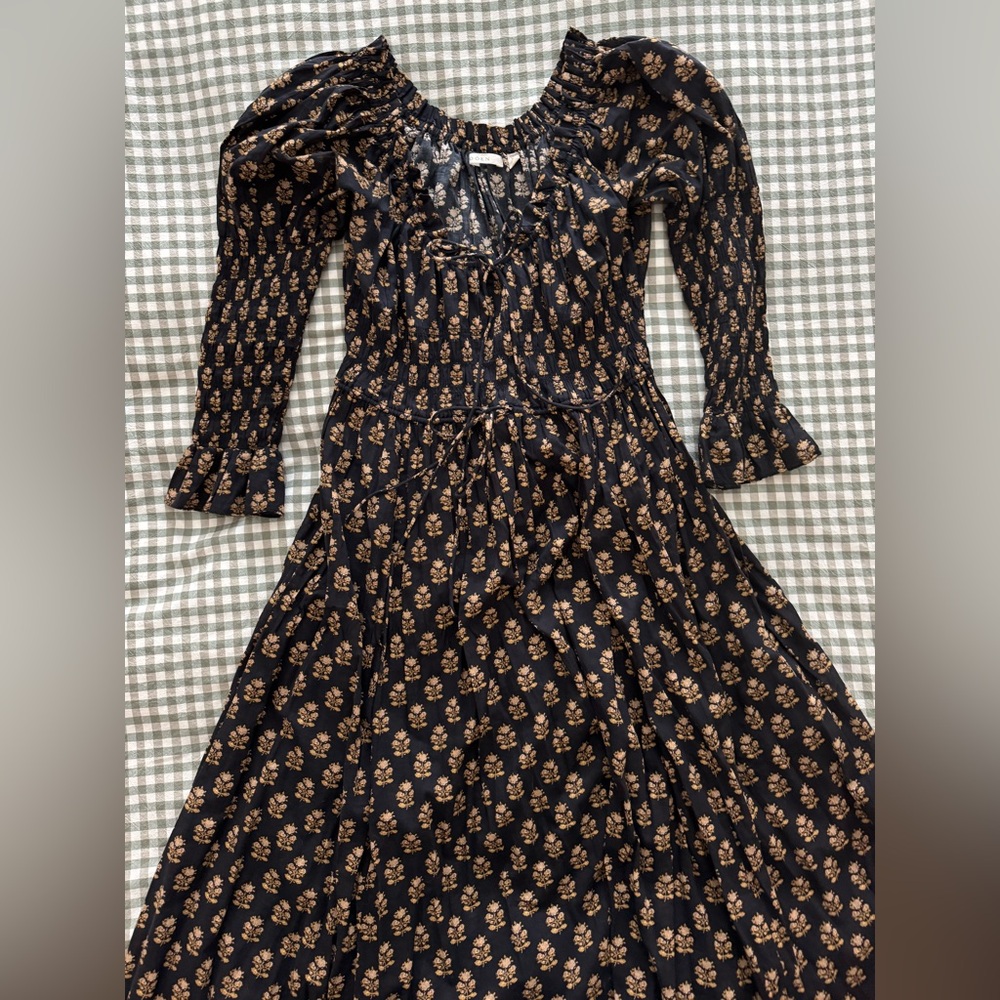 Doen Kaira Dress in Noir Meadowsweet Floral - Picture 2 of 6